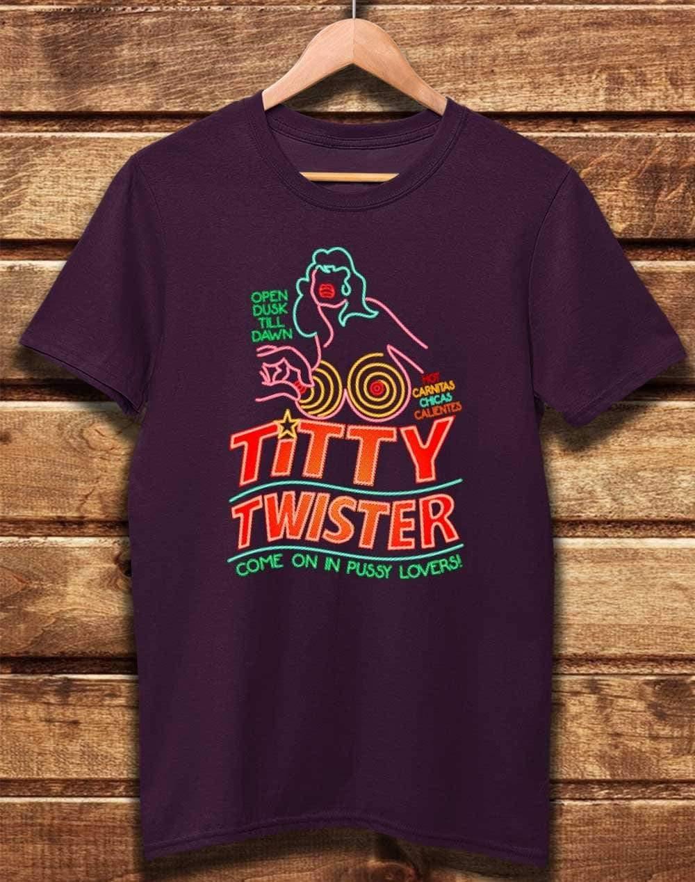 DELUXE Titty Twister Organic Cotton T-Shirt XS / Eggplant  - Off World Tees