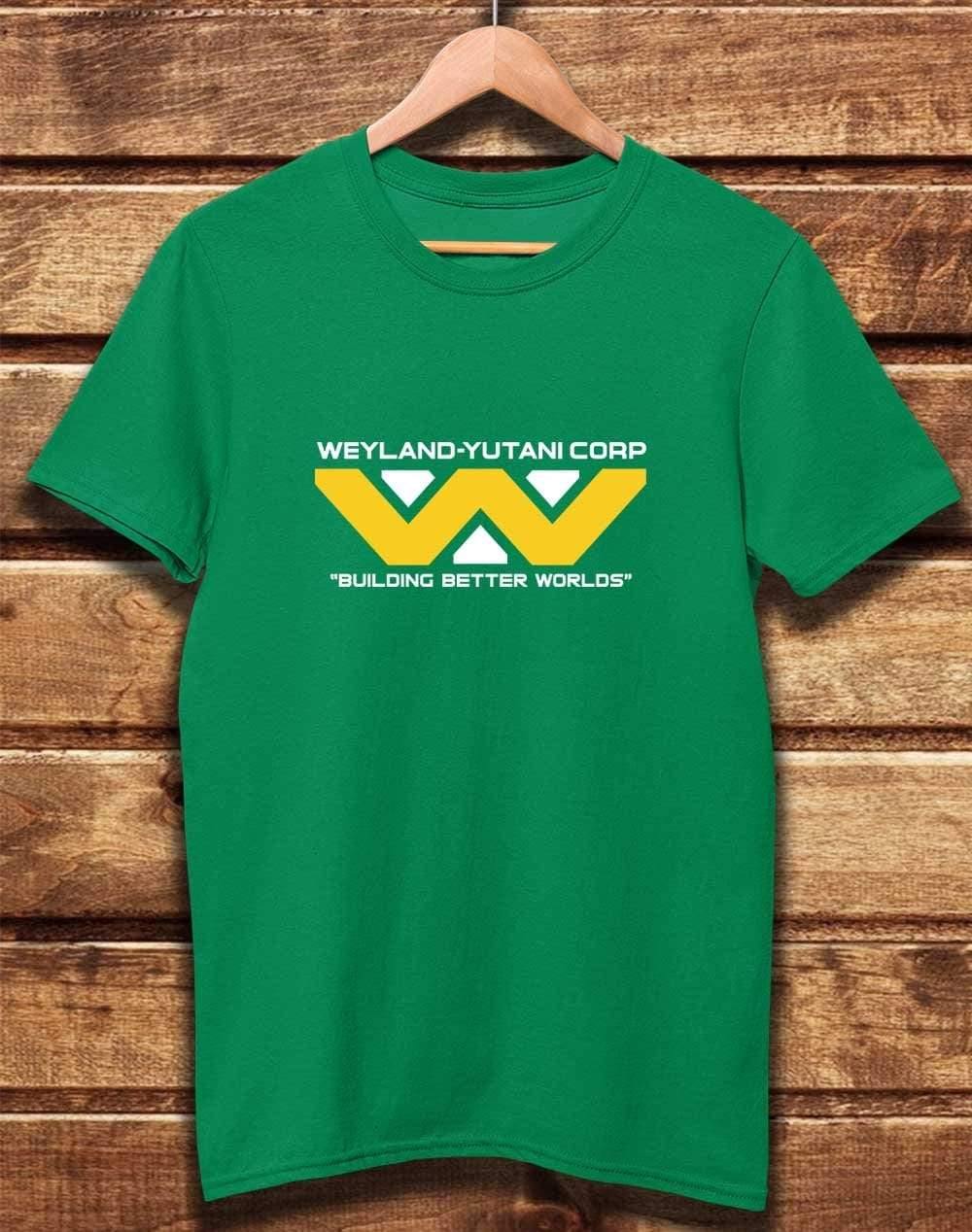 DELUXE Weyland Yutani Classic Logo Organic Cotton T-Shirt XS / Kelly Green  - Off World Tees