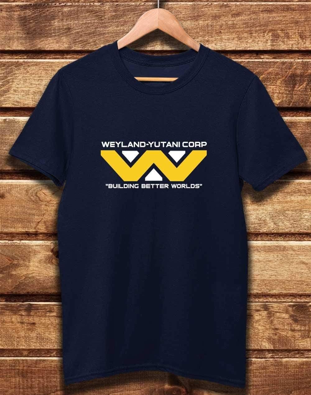 DELUXE Weyland Yutani Classic Logo Organic Cotton T-Shirt XS / Navy  - Off World Tees