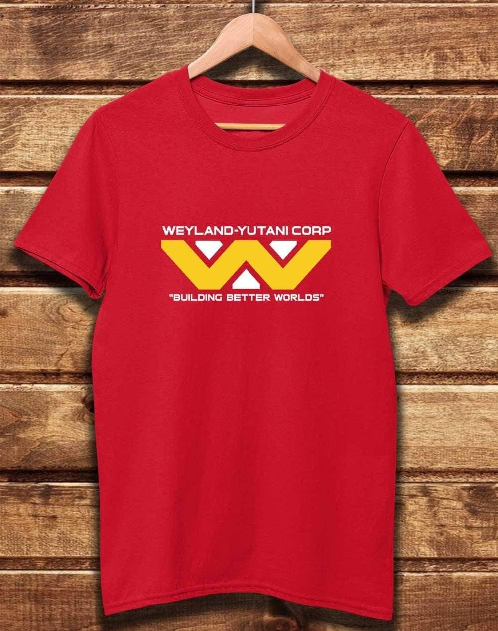DELUXE Weyland Yutani Classic Logo Organic Cotton T-Shirt XS / Red  - Off World Tees
