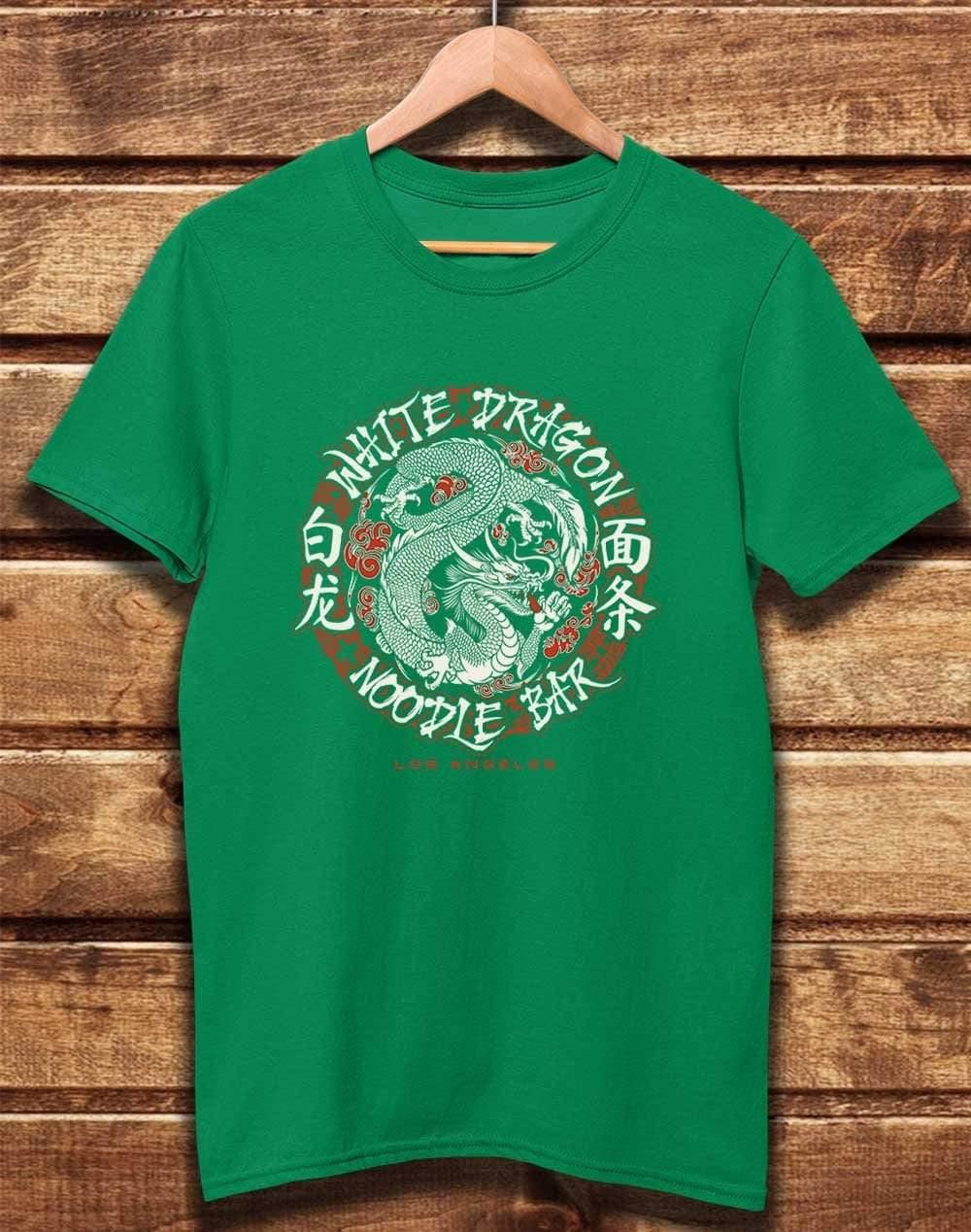 DELUXE White Dragon Noodle Bar Organic Cotton T-Shirt XS / Kelly Green  - Off World Tees