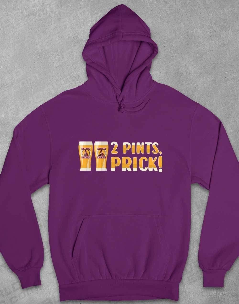 2 Pints Pr_ck Hoodie XS / Plum  - Off World Tees