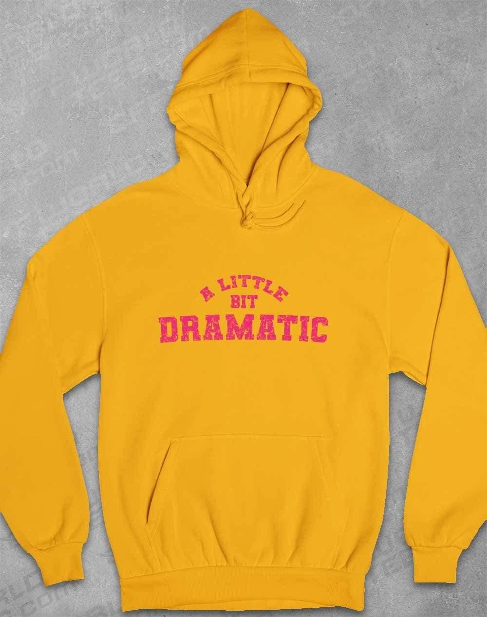 A Little Bit Dramatic Distressed Hoodie XS / Gold  - Off World Tees