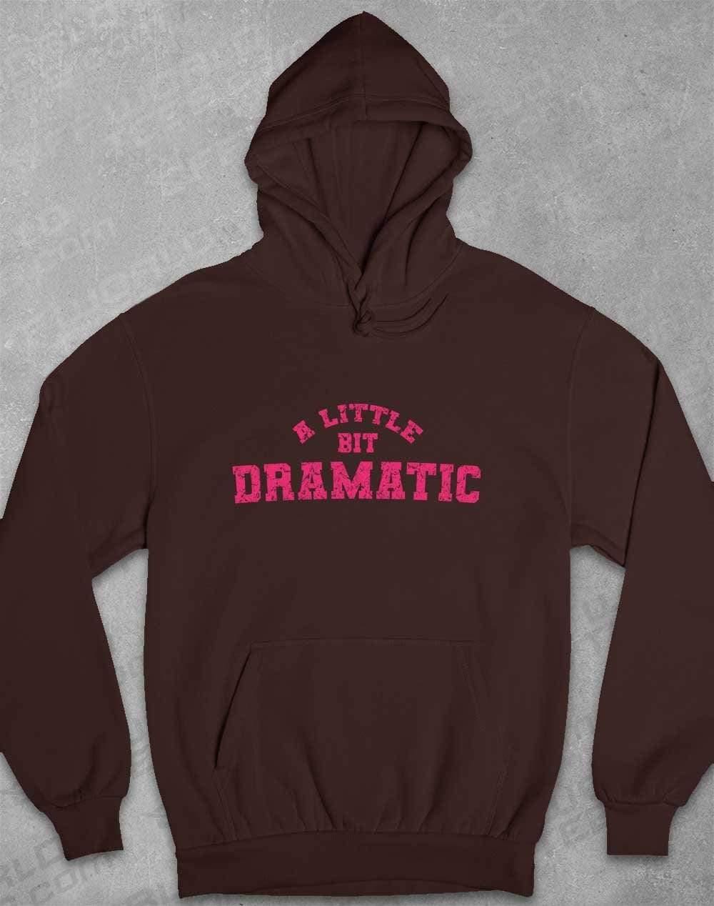 A Little Bit Dramatic Distressed Hoodie XS / Hot Chocolate  - Off World Tees