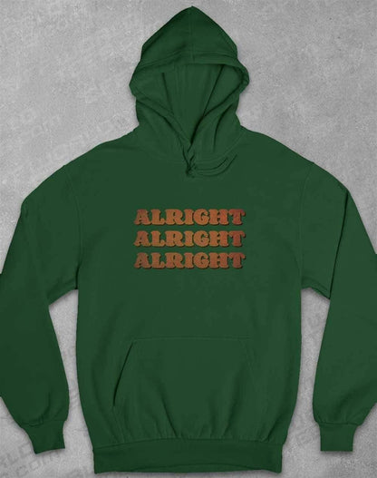 Alright Alright Alright Hoodie XS / Bottle Green  - Off World Tees