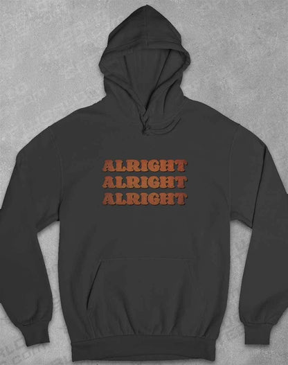 Alright Alright Alright Hoodie XS / Charcoal  - Off World Tees