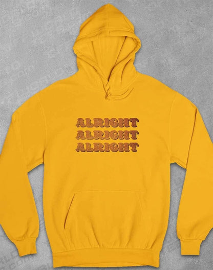 Alright Alright Alright Hoodie XS / Gold  - Off World Tees