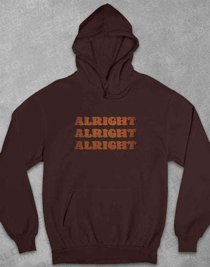 Alright Alright Alright Hoodie XS / Hot Chocolate  - Off World Tees