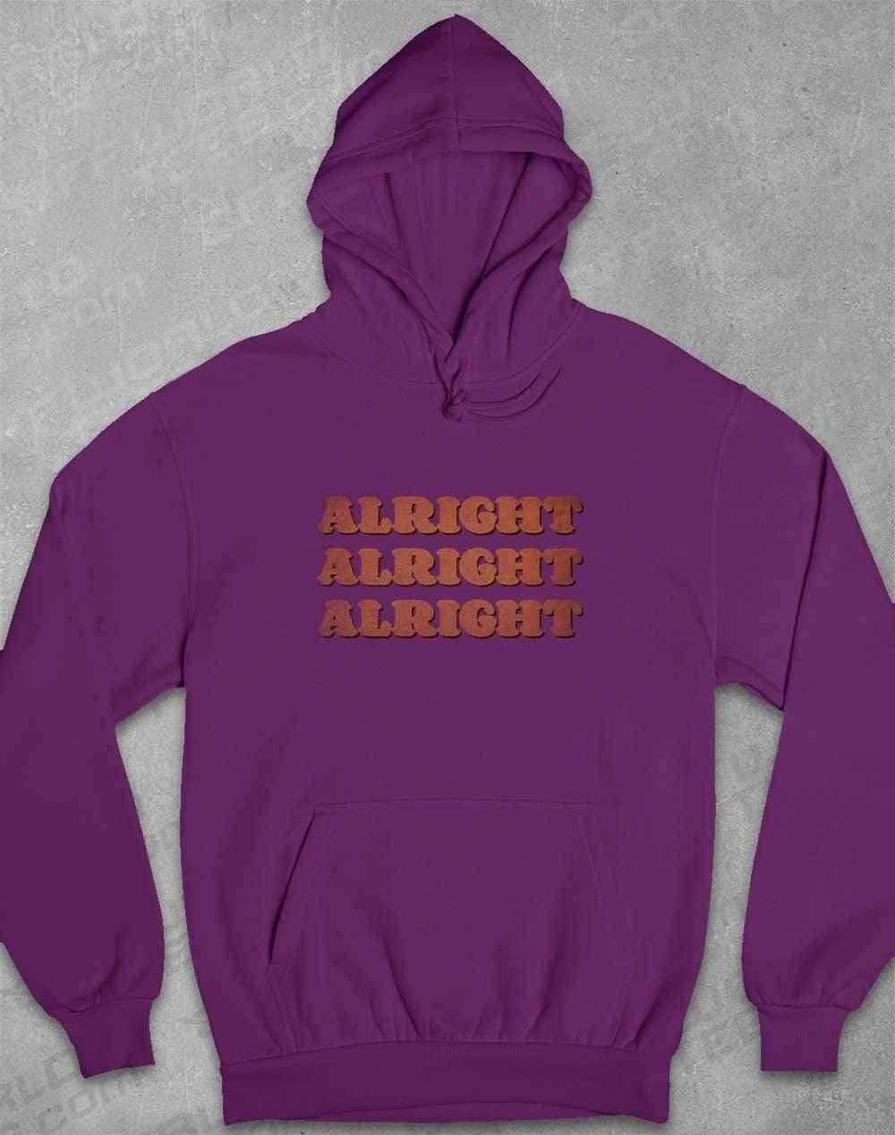 Alright Alright Alright Hoodie XS / Plum  - Off World Tees
