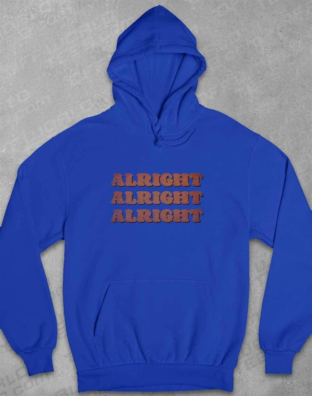 Alright Alright Alright Hoodie XS / Royal Blue  - Off World Tees