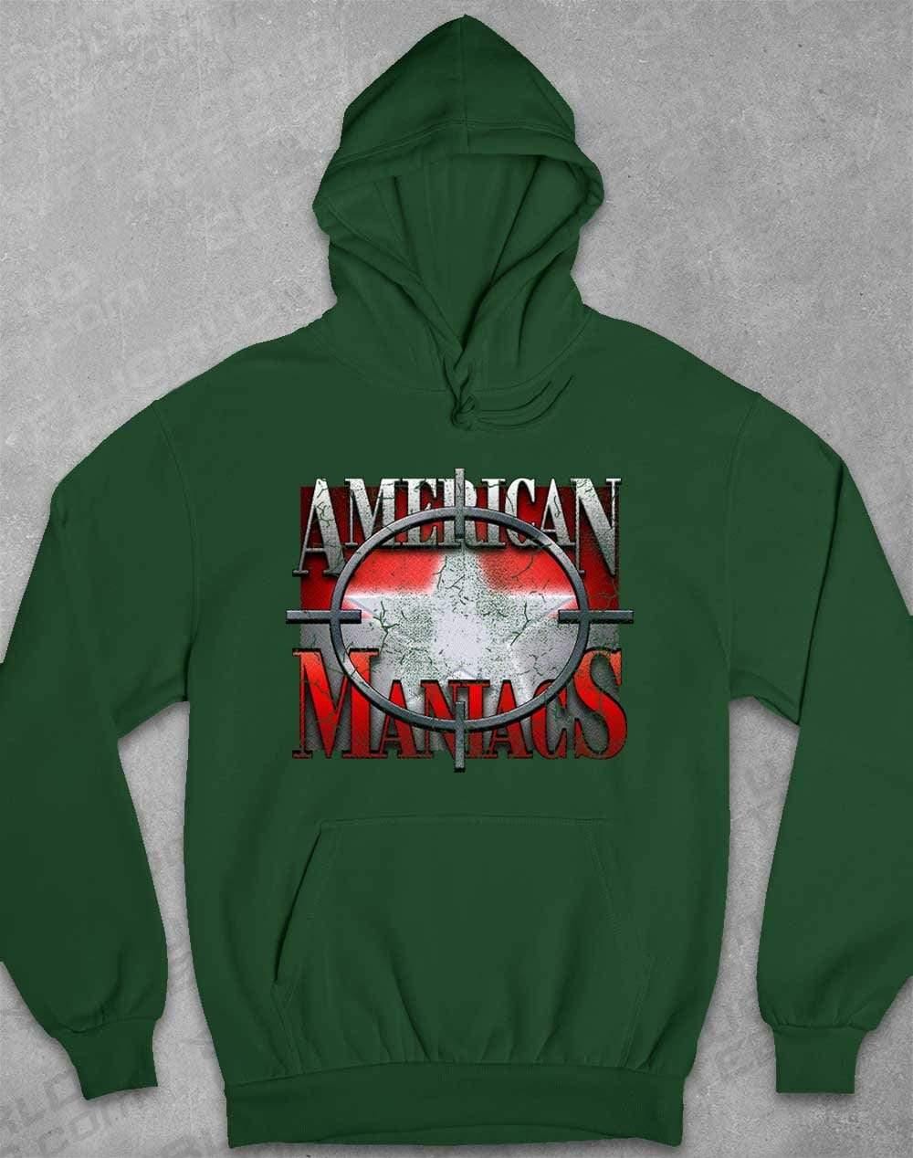 American Maniacs - Hoodie XS / Bottle Green  - Off World Tees