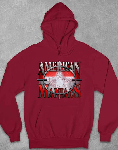 American Maniacs - Hoodie XS / Burgundy  - Off World Tees