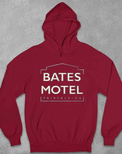 Bates Motel Sign Hoodie XS / Burgundy  - Off World Tees