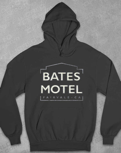 Bates Motel Sign Hoodie XS / Charcoal  - Off World Tees