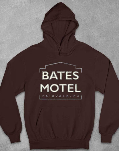 Bates Motel Sign Hoodie XS / Hot Chocolate  - Off World Tees
