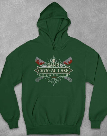 Camp Crystal Lake Counselor Hoodie S / Bottle Green  - Off World Tees