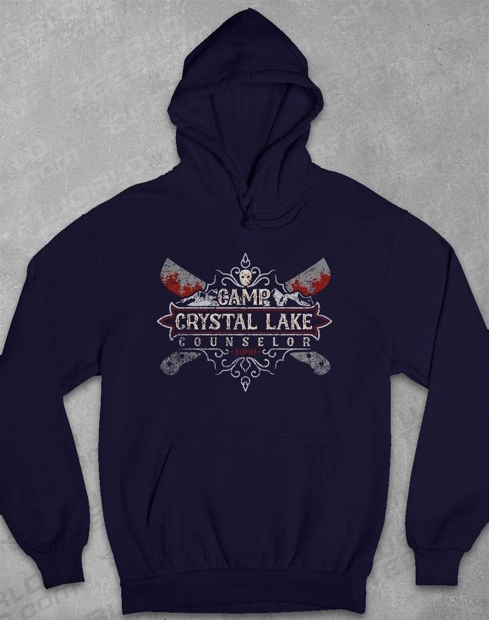 Camp Crystal Lake Counselor Hoodie S / Navy  - Off World Tees