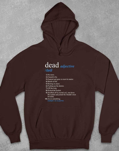 Dead Parrot Definition Hoodie XS / Hot Chocolate  - Off World Tees