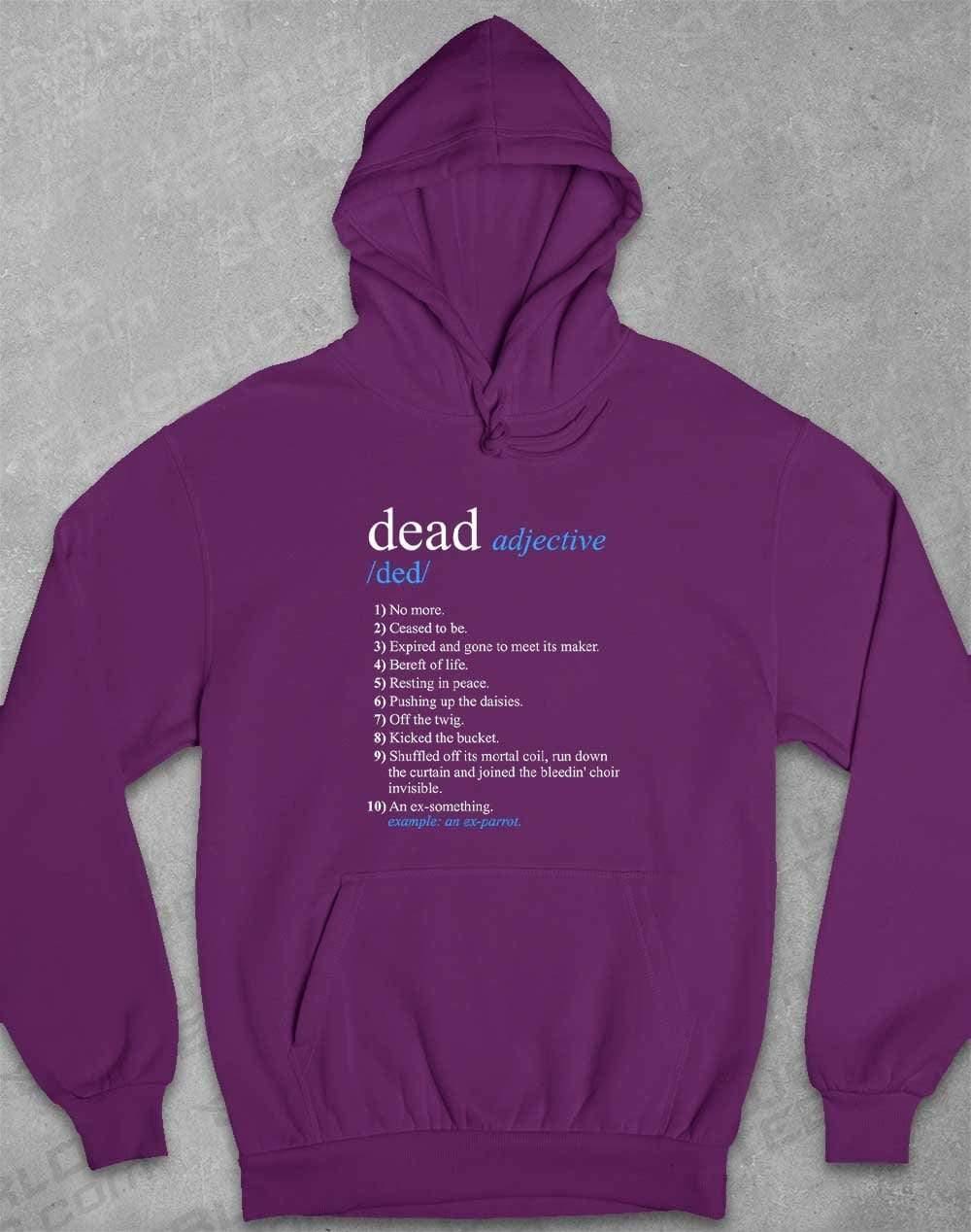 Dead Parrot Definition Hoodie XS / Plum  - Off World Tees