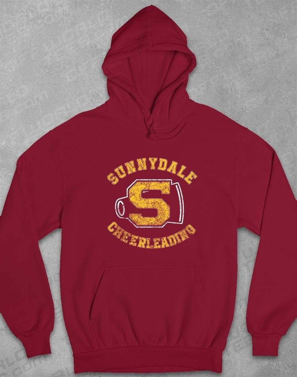 Distressed Sunnydale Cheerleading Hoodie S / Burgundy  - Off World Tees