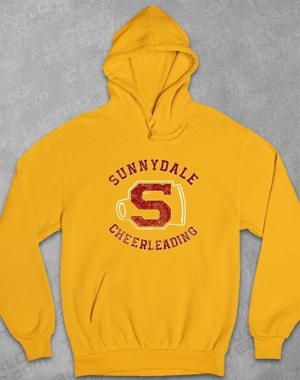 Distressed Sunnydale Cheerleading Hoodie S / Gold  - Off World Tees