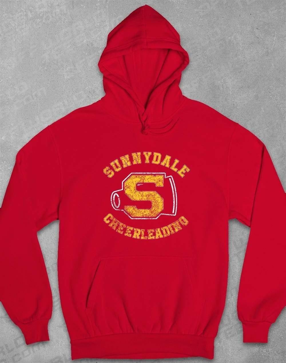 Distressed Sunnydale Cheerleading Hoodie S / Red  - Off World Tees