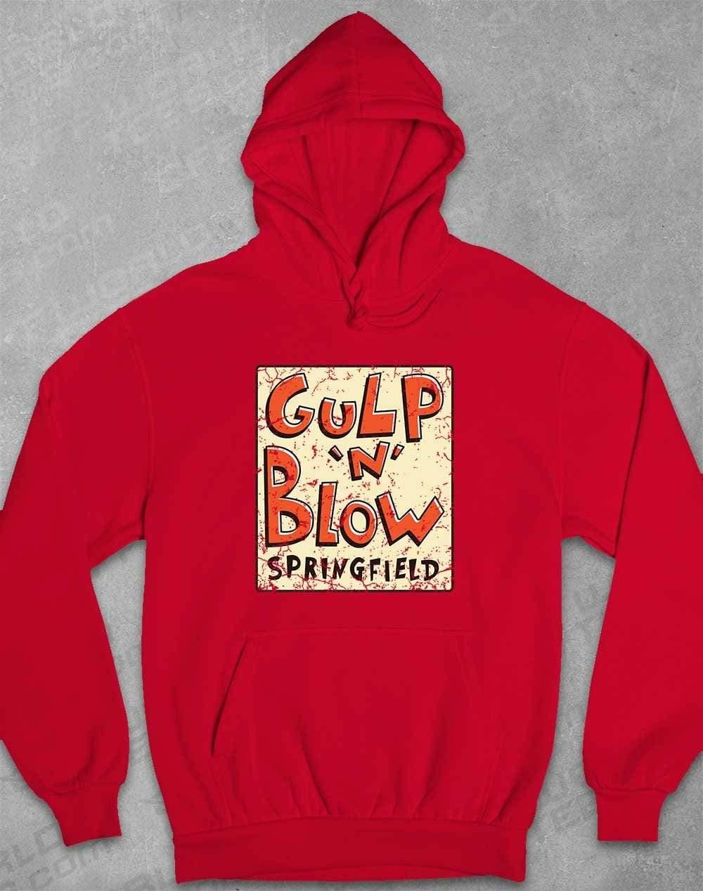 Gulp N Blow Hoodie XS / Fire Red  - Off World Tees