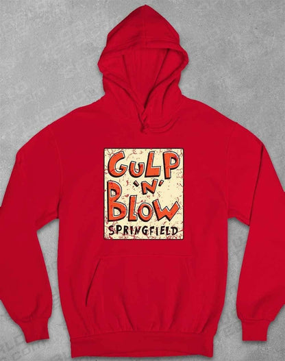 Gulp N Blow Hoodie XS / Fire Red  - Off World Tees
