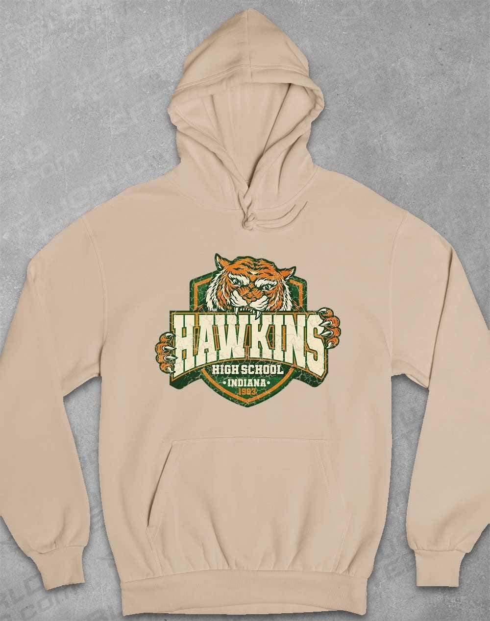 Hawkins High School Tiger Logo Hoodie XS / Desert Sand  - Off World Tees