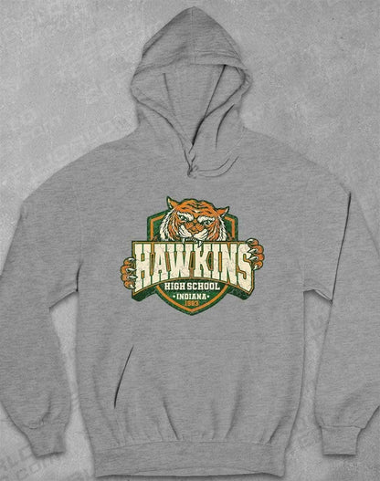 Hawkins High School Tiger Logo Hoodie XS / Heather  - Off World Tees