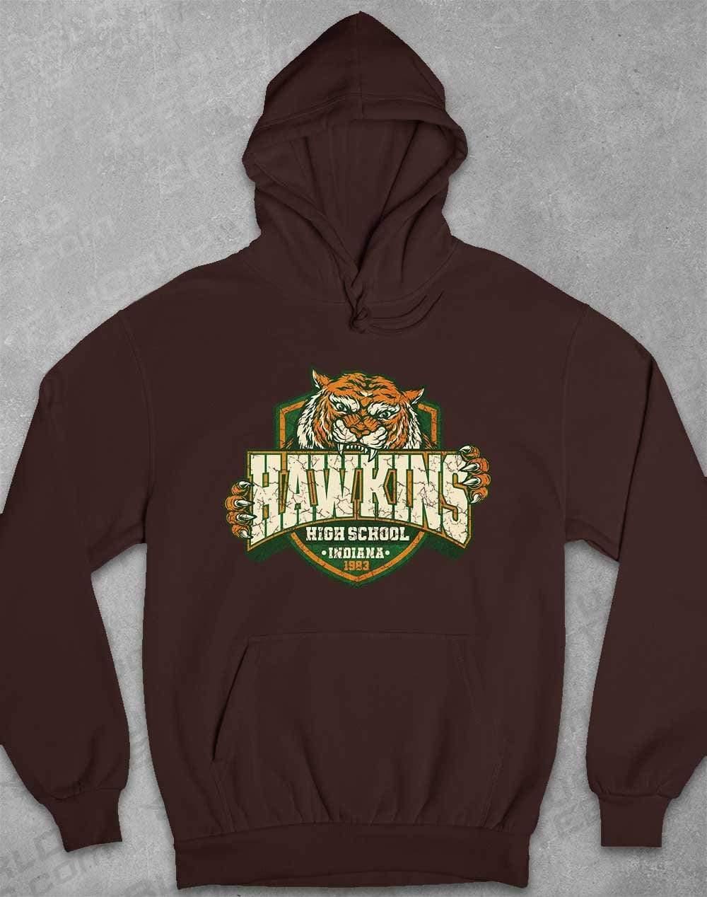 Hawkins High School Tiger Logo Hoodie XS / Hot Chocolate  - Off World Tees