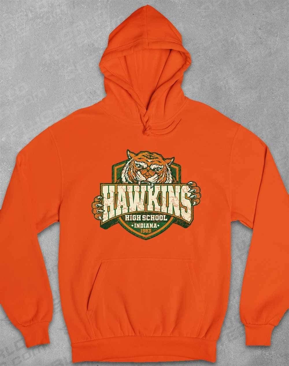 Hawkins High School Tiger Logo Hoodie XS / Sunset Orange  - Off World Tees