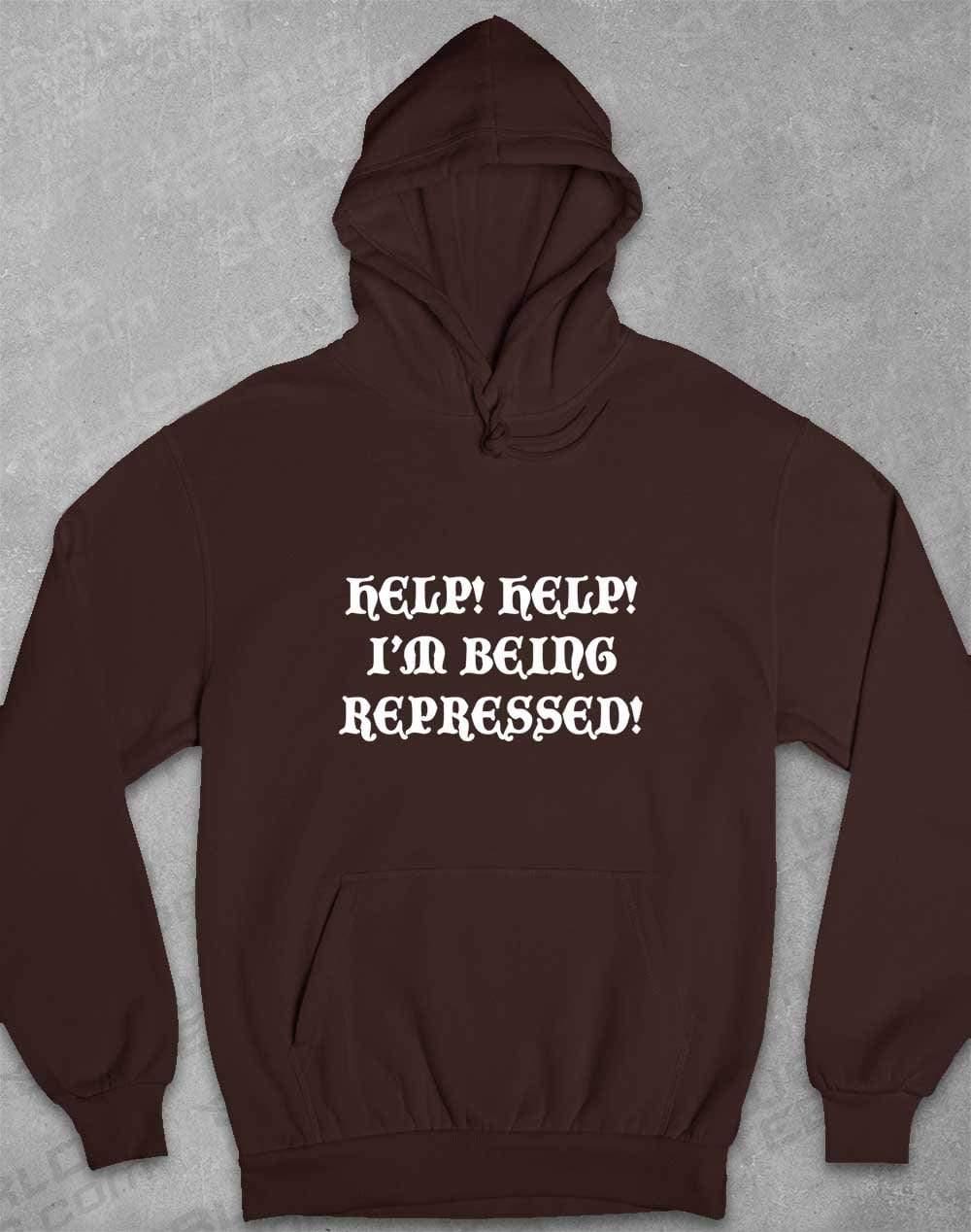 Help I'm Being Repressed Hoodie XS / Hot Chocolate  - Off World Tees