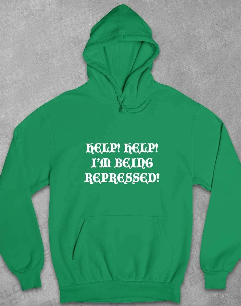 Help I'm Being Repressed Hoodie XS / Irish Green  - Off World Tees