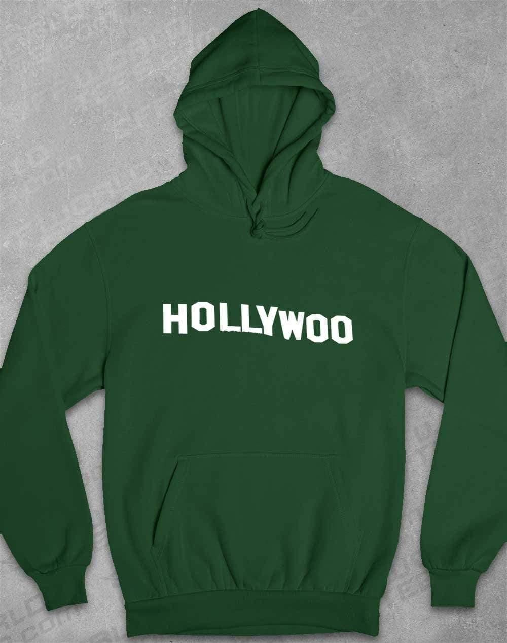 Hollywoo Sign Hoodie XS / Bottle Green  - Off World Tees