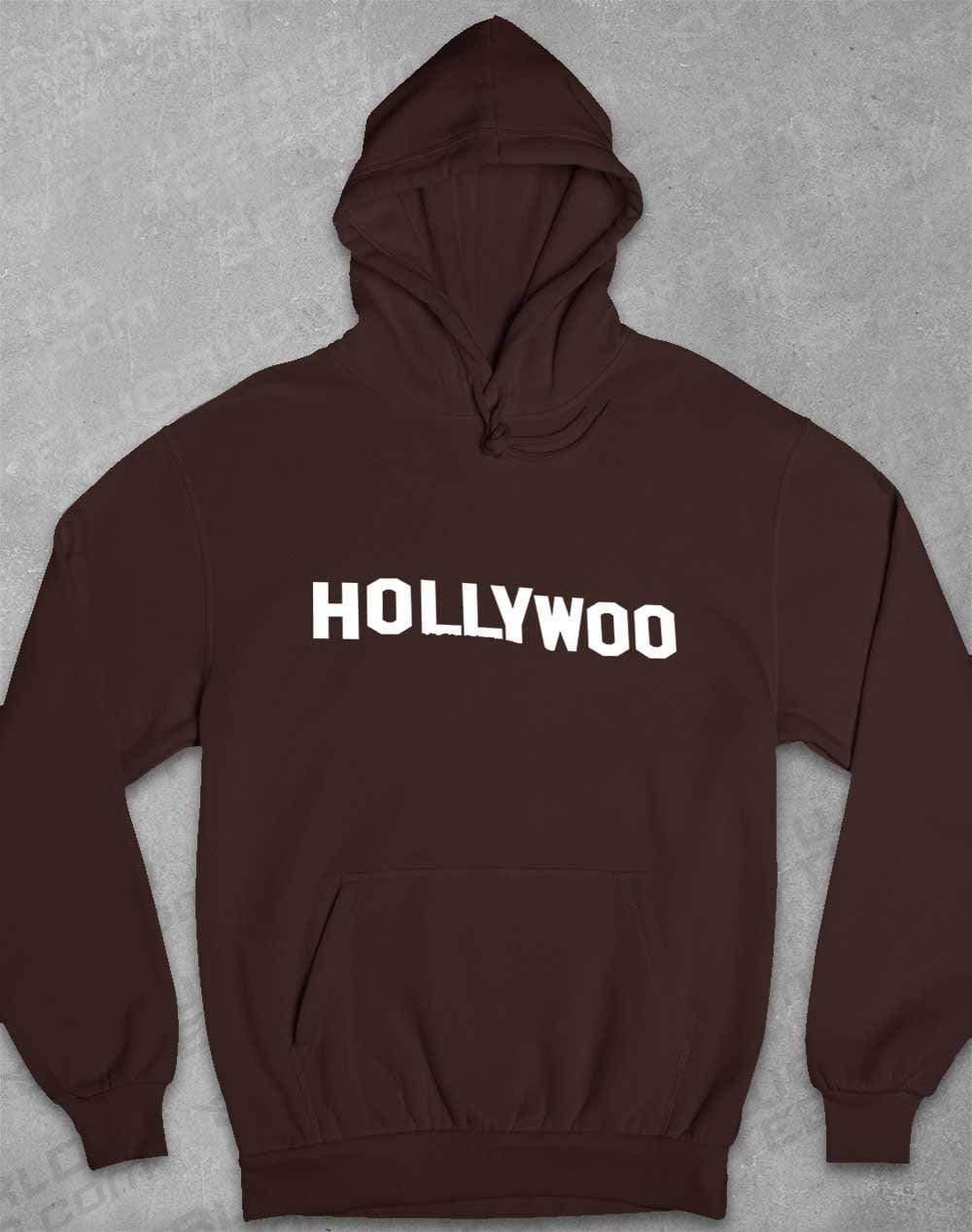 Hollywoo Sign Hoodie XS / Hot Chocolate  - Off World Tees