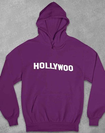 Hollywoo Sign Hoodie XS / Plum  - Off World Tees