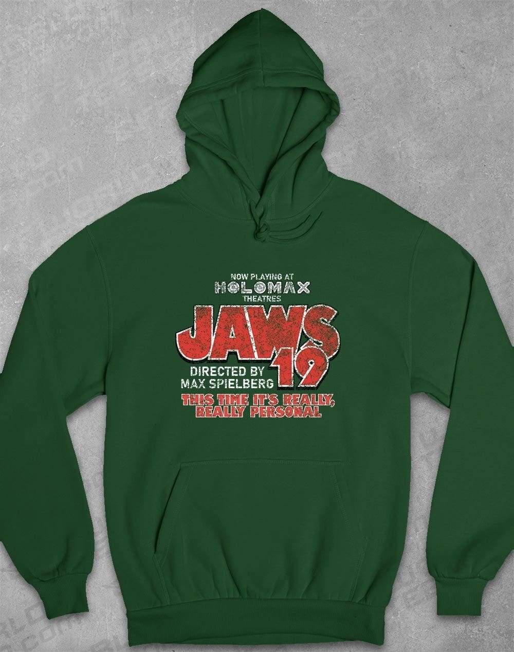 Jaws 19 Hoodie XS / Bottle Green  - Off World Tees