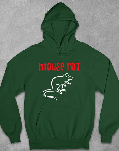 Mouse Rat Text Logo Hoodie XS / Bottle Green  - Off World Tees