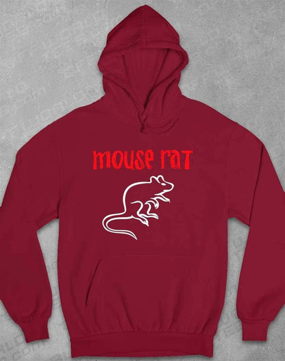Mouse Rat Text Logo Hoodie XS / Burgundy  - Off World Tees