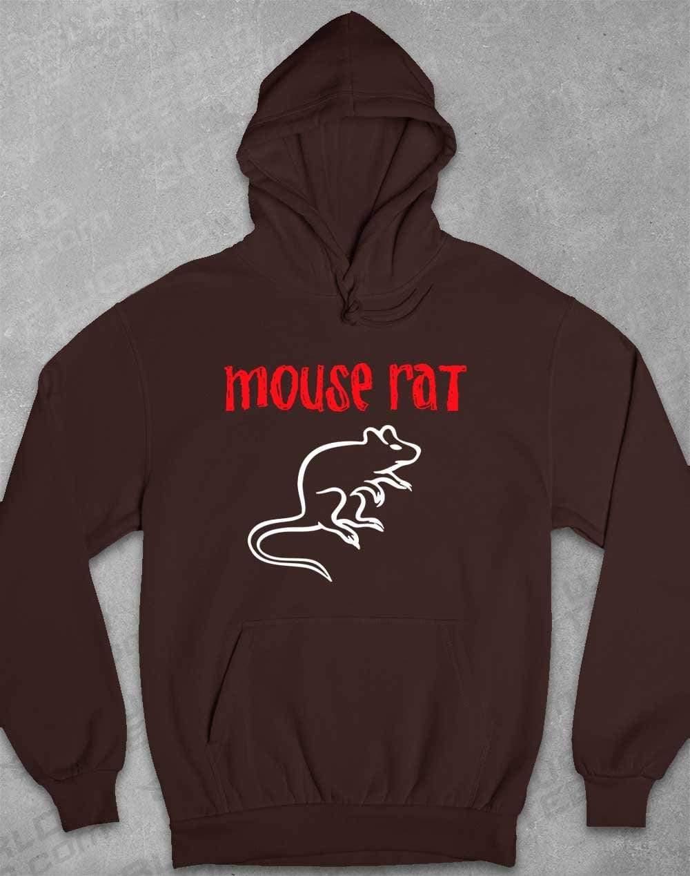 Mouse Rat Text Logo Hoodie XS / Hot Chocolate  - Off World Tees