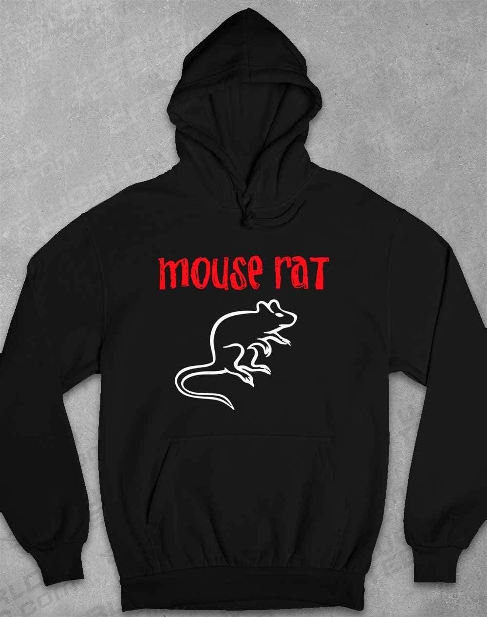 Mouse Rat Text Logo Hoodie XS / Jet Black  - Off World Tees