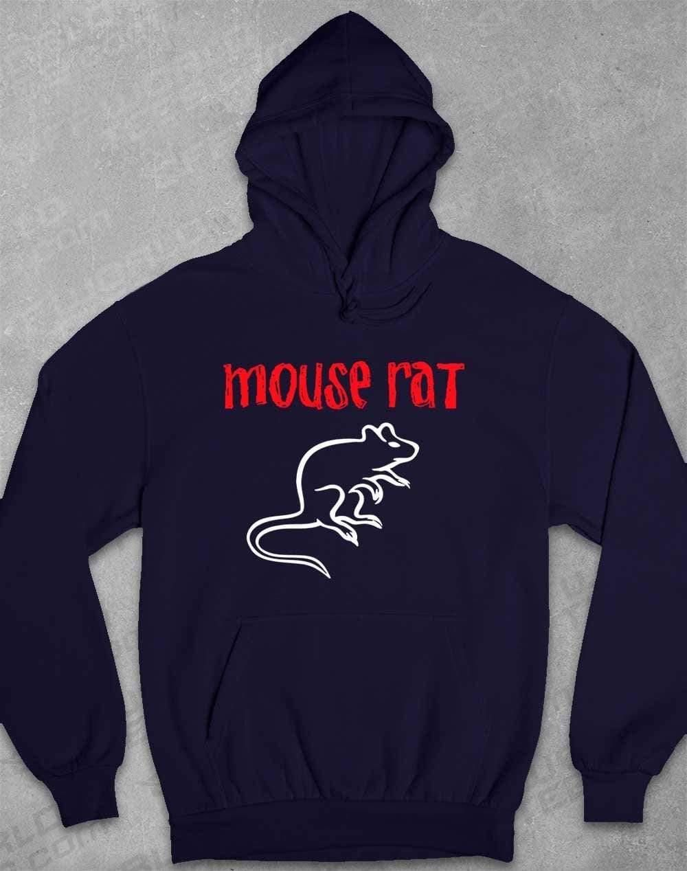 Mouse Rat Text Logo Hoodie XS / Oxford Navy  - Off World Tees