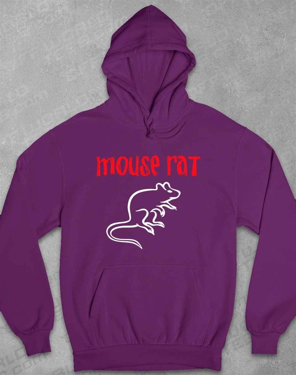 Mouse Rat Text Logo Hoodie XS / Plum  - Off World Tees