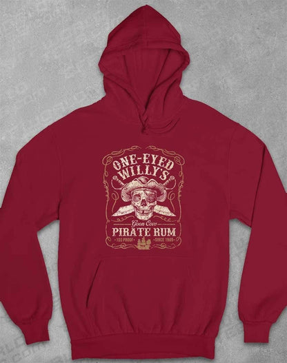 One-Eyed Willy's Goon Cove Rum Hoodie XS / Burgundy  - Off World Tees