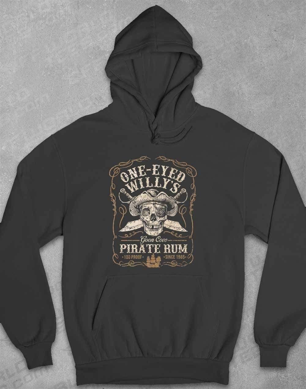 One-Eyed Willy's Goon Cove Rum Hoodie XS / Charcoal  - Off World Tees