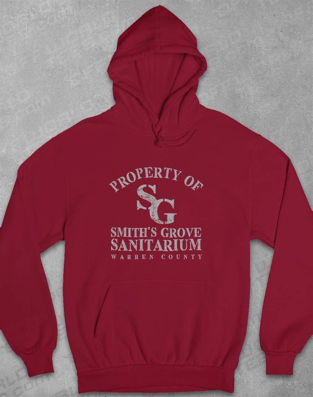 Smith's Grove Sanitarium Hoodie S / Burgundy  - Off World Tees