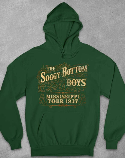Soggy Bottom Boys Tour 1937 Hoodie XS / Bottle Green  - Off World Tees