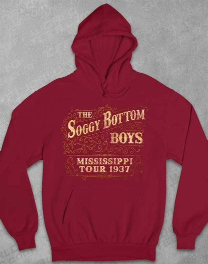 Soggy Bottom Boys Tour 1937 Hoodie XS / Burgundy  - Off World Tees