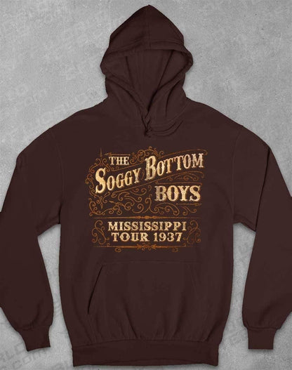 Soggy Bottom Boys Tour 1937 Hoodie XS / Hot Chocolate  - Off World Tees